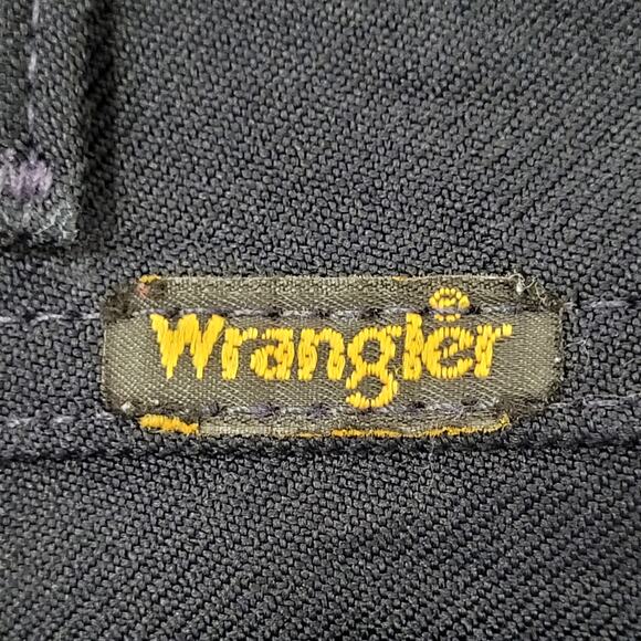 Vintage 80s Wrangler Polyester Pants 36x28 Black - Picture 6 of 16